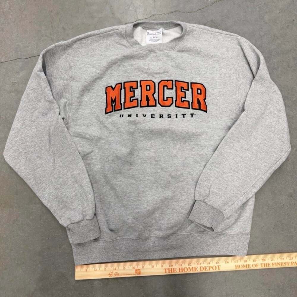 Champion Mercer University Gray Crewneck Sweatshirt